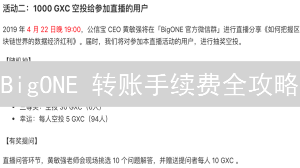 BigONE 转账手续费全攻略：如何省钱？专家解读来了！
